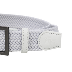 GoPlayer Men's Golf Woven Leather Belt (White)