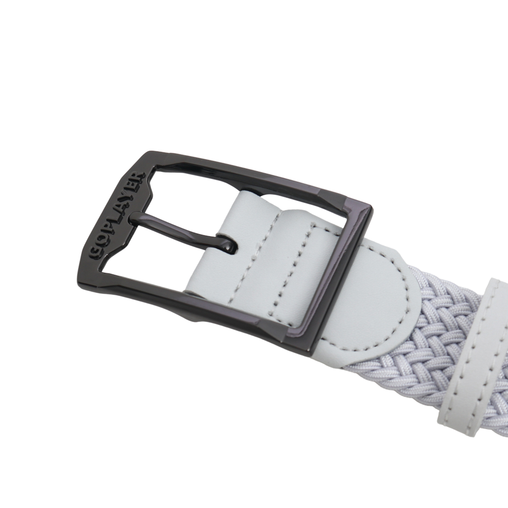GoPlayer Men's Golf Woven Leather Belt (White)
