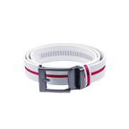 GoPlayer Wide Slide Buckle Black Golf Belt (Red Stripe)