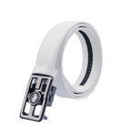 GoPlayer automatic slide buckle leather belt (white)