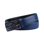 GoPlayer automatic slide buckle leather belt (Navy Blue)