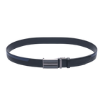 GoPlayer Two-Tone Sliding Buckle Leather Belt (Black)