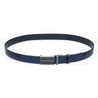 GoPlayer Two-Tone Sliding Buckle Leather Belt (Navy Blue)