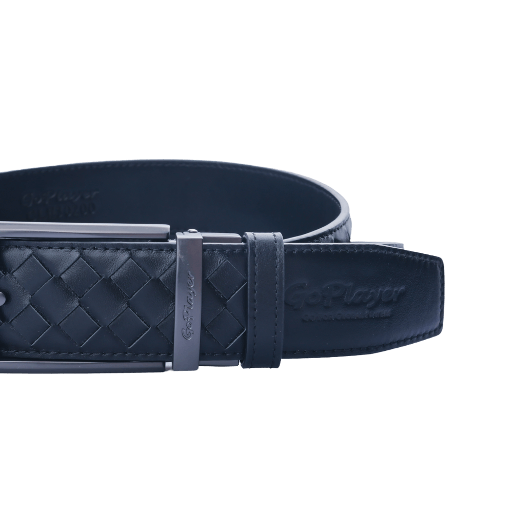 GoPlayer woven calfskin leather belt (black)