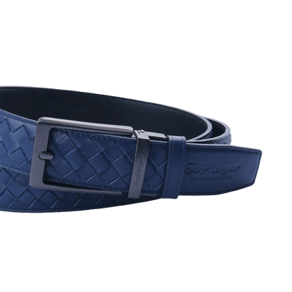 GoPlayer woven calfskin leather belt (dark blue)