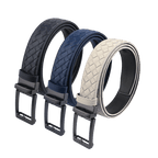 GoPlayer woven calfskin leather belt (dark blue)