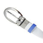 GP女25mm雙面扣皮帶(白/寶藍)