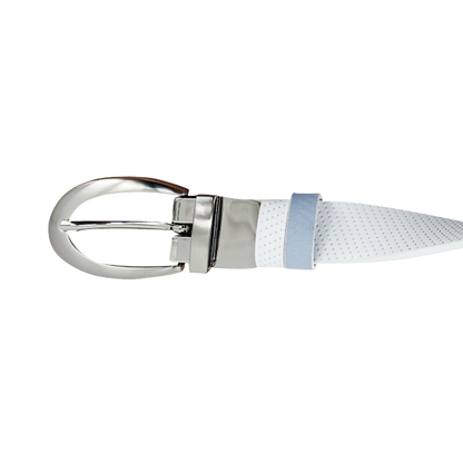 GP women's 25mm double-sided buckle belt (white/light blue)