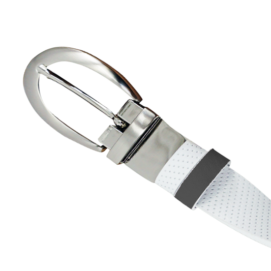 GP Women's 25mm Double Side Buckle Belt (White/Black)