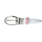 GP女25mm雙面扣皮帶(白/桃紅)