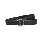 GoPlayer レディース プレーングレイン トップグレインレザーベルト (ブラック)