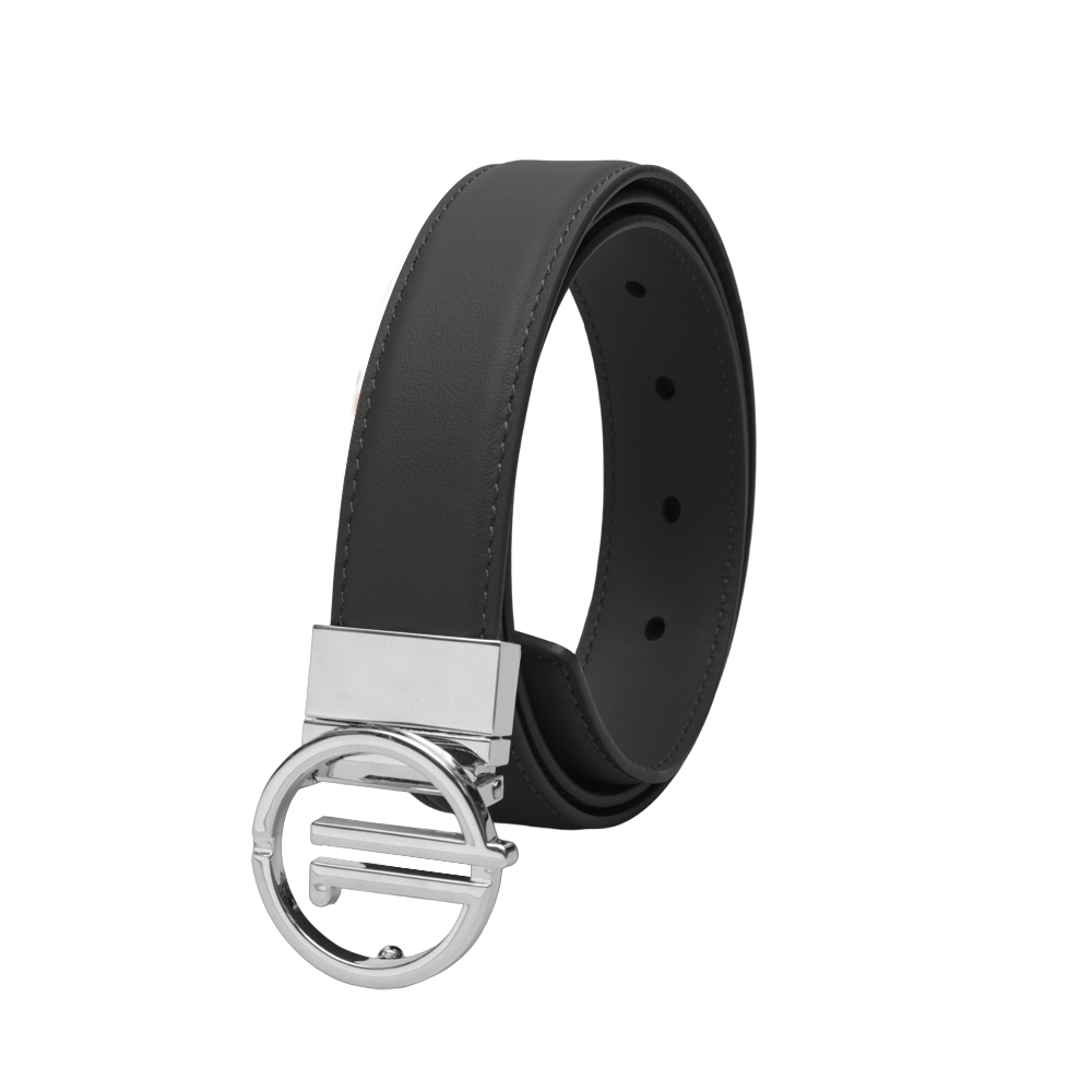 GoPlayer レディース プレーングレイン トップグレインレザーベルト (ブラック)