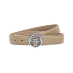 GoPlayer女頭層牛皮皮帶(卡其)