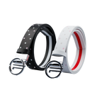 GoPlayer women's double-sided sliding buckle belt (28mm white color) 