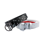 GoPlayer women's double-sided sliding buckle belt (28mm white color) 