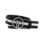 GoPlayer women's double-sided sliding buckle belt (28mm white color) 