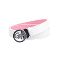 GoPlayer Women's Turnable Double-Sided Belt (White Pink)