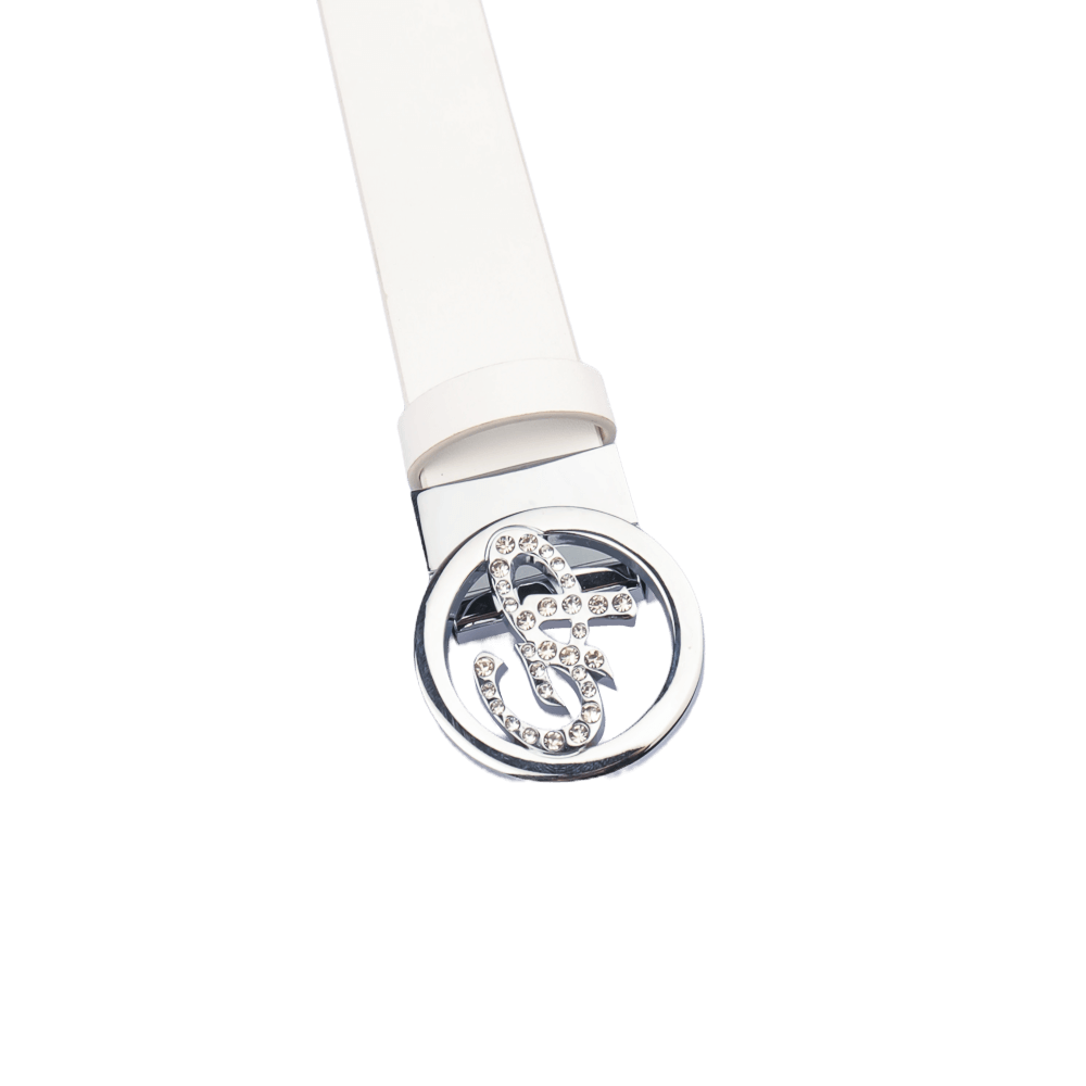 GoPlayer Women's Turnable Double-Sided Belt (White Pink)