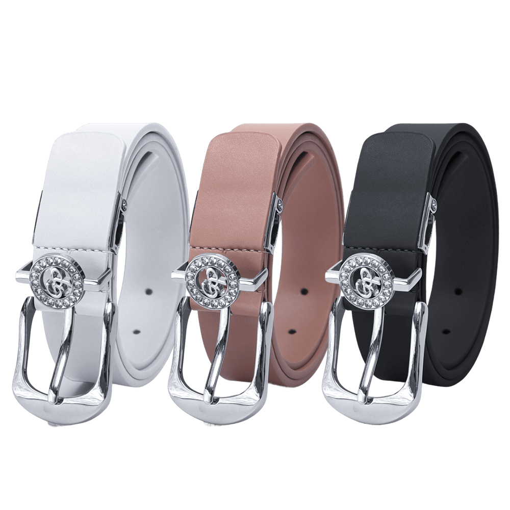 GoPlayer女馬蹄扣高爾夫皮帶(暗粉)