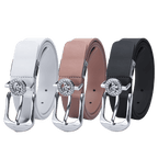 GoPlayer Women's Horseshoe Buckle Golf Belt (White)