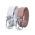 GoPlayer Women's Horseshoe Buckle Golf Belt (White)