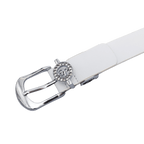 GoPlayer Women's Horseshoe Buckle Golf Belt (White)