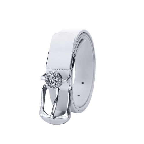 GoPlayer Women's Horseshoe Buckle Golf Belt (White)