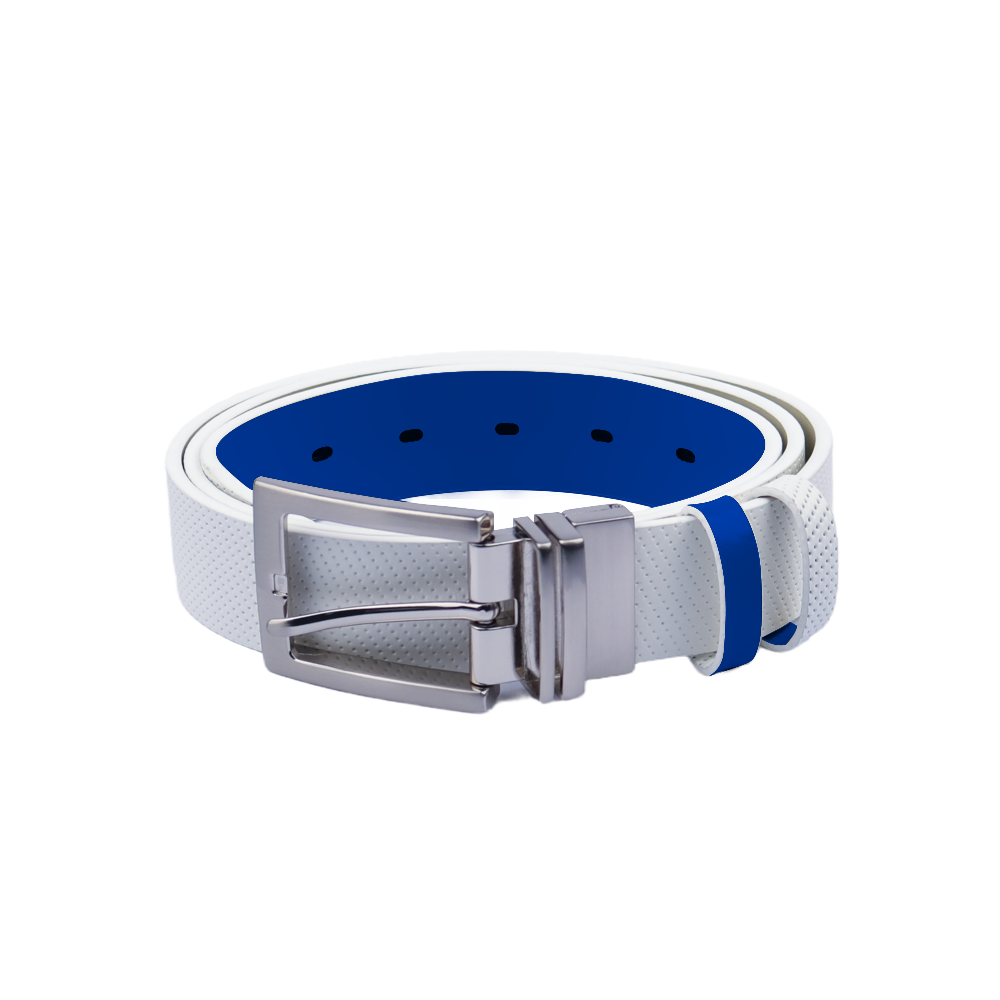 GoPlayer double-sided rotating buckle belt (white royal blue)