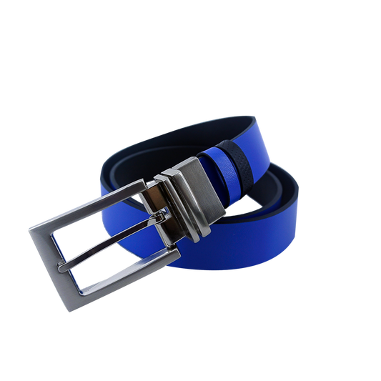 GP35mm double-sided buckle belt (black/sapphire blue)