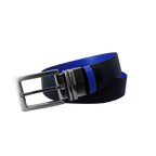 GP35mm雙面扣皮帶(黑/寶藍)