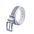 GoPlayer35mm ​​double-sided buckle belt (white/white and black stripes)