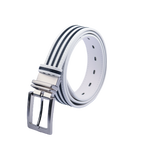 GoPlayer35mm雙面扣皮帶(白/白黑條)