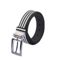 GoPlayer 35mm double-sided buckle belt (black/black and white strips)