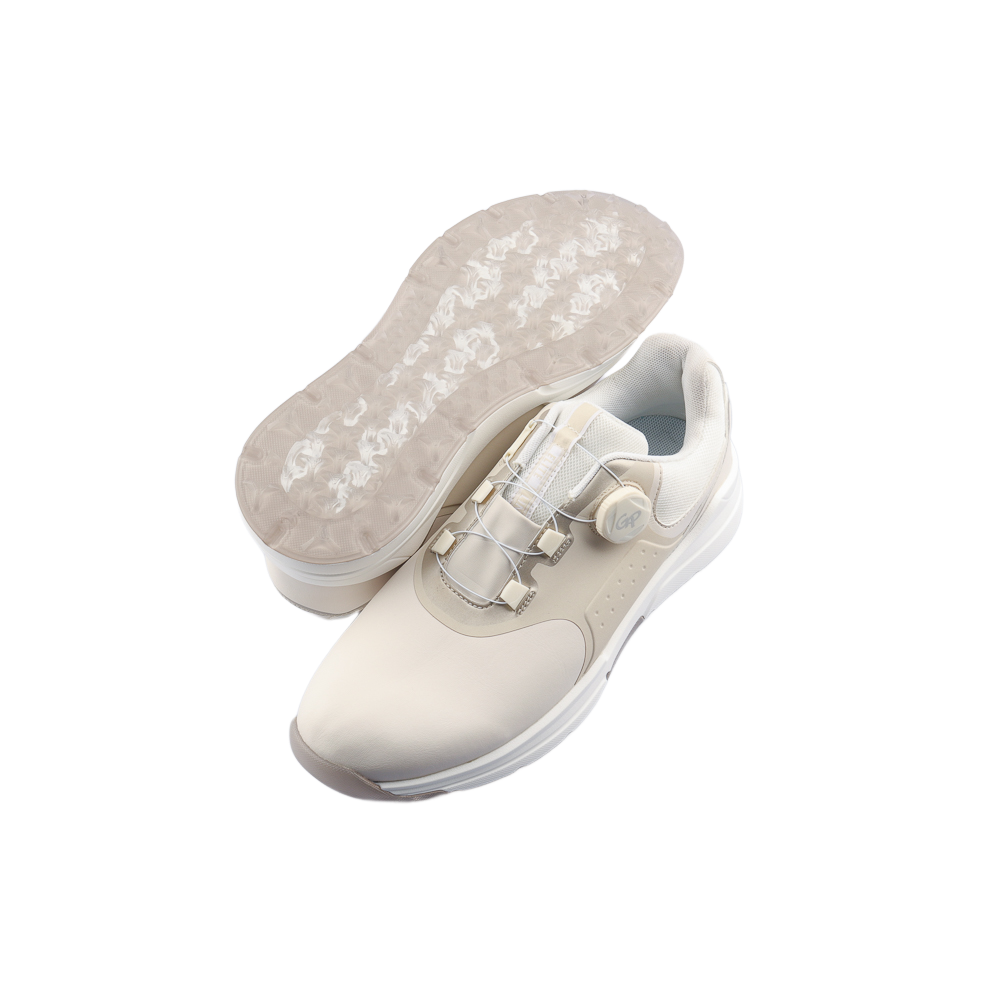 GoPlayer EliteLinks Golf Professional Men's Shoes (Beige)