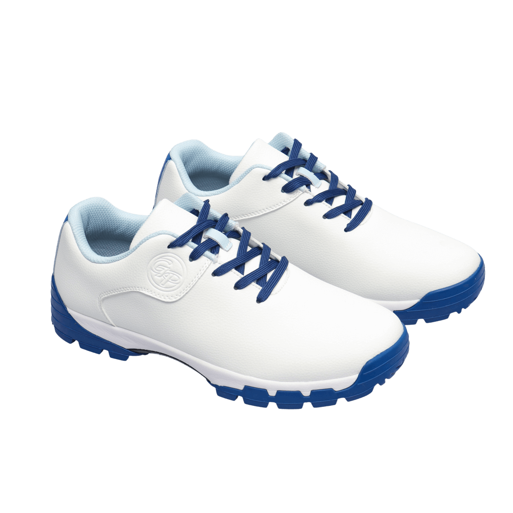 GoPlayer StartDrive Golf Sports Shoes for Men (White and Blue)