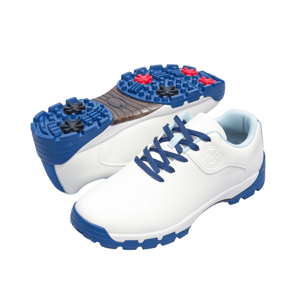GoPlayer StartDrive Golf Sports Shoes for Men (White and Blue)