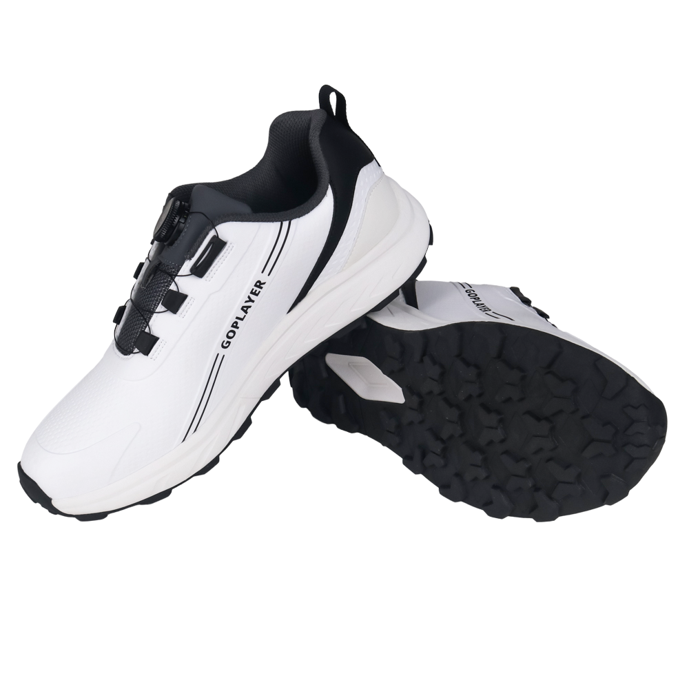 GoPlayer StartDrive Golf Knob Men's Shoes (White/Black)
