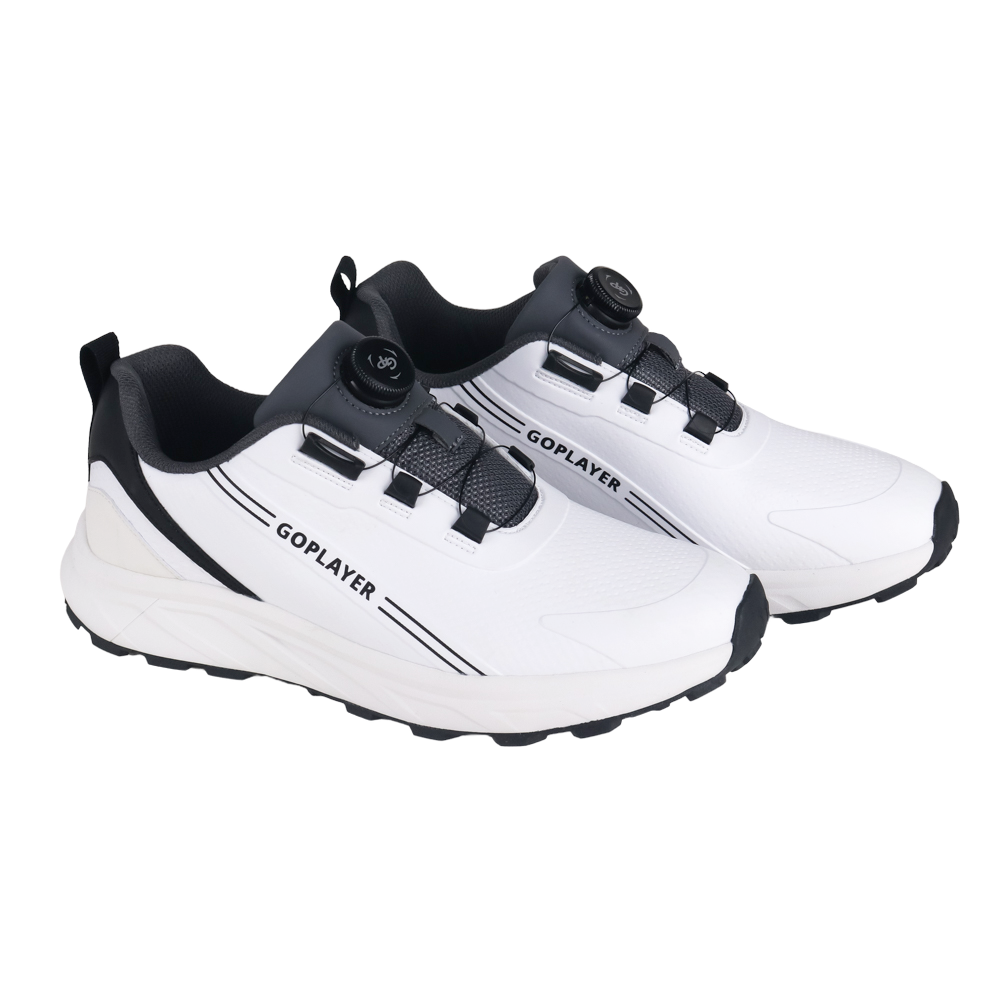 GoPlayer StartDrive Golf Knob Men's Shoes (White/Black)