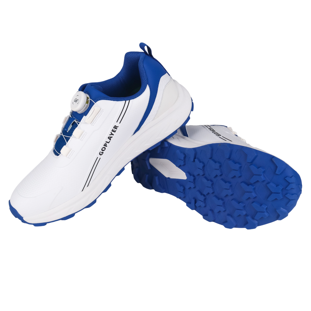 GoPlayer StartDrive Golf Knob Men's Shoes (White/Blue)