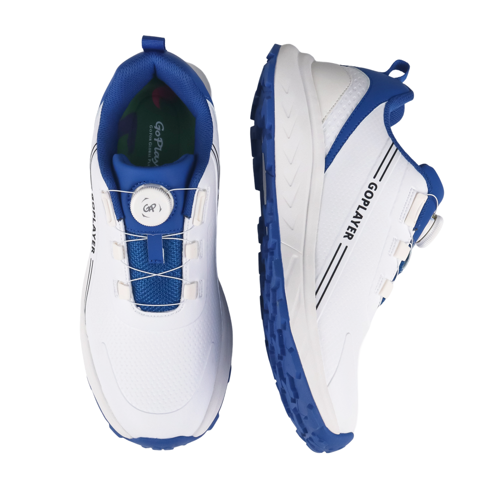 GoPlayer StartDrive Golf Knob Men's Shoes (White/Blue)