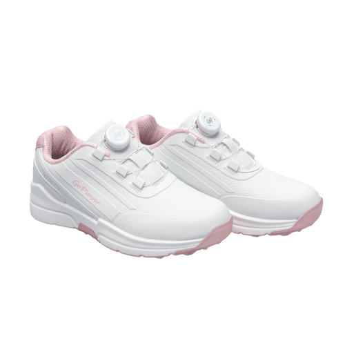 GoPlayer EliteLinks 高爾夫旋鈕女鞋(白粉)