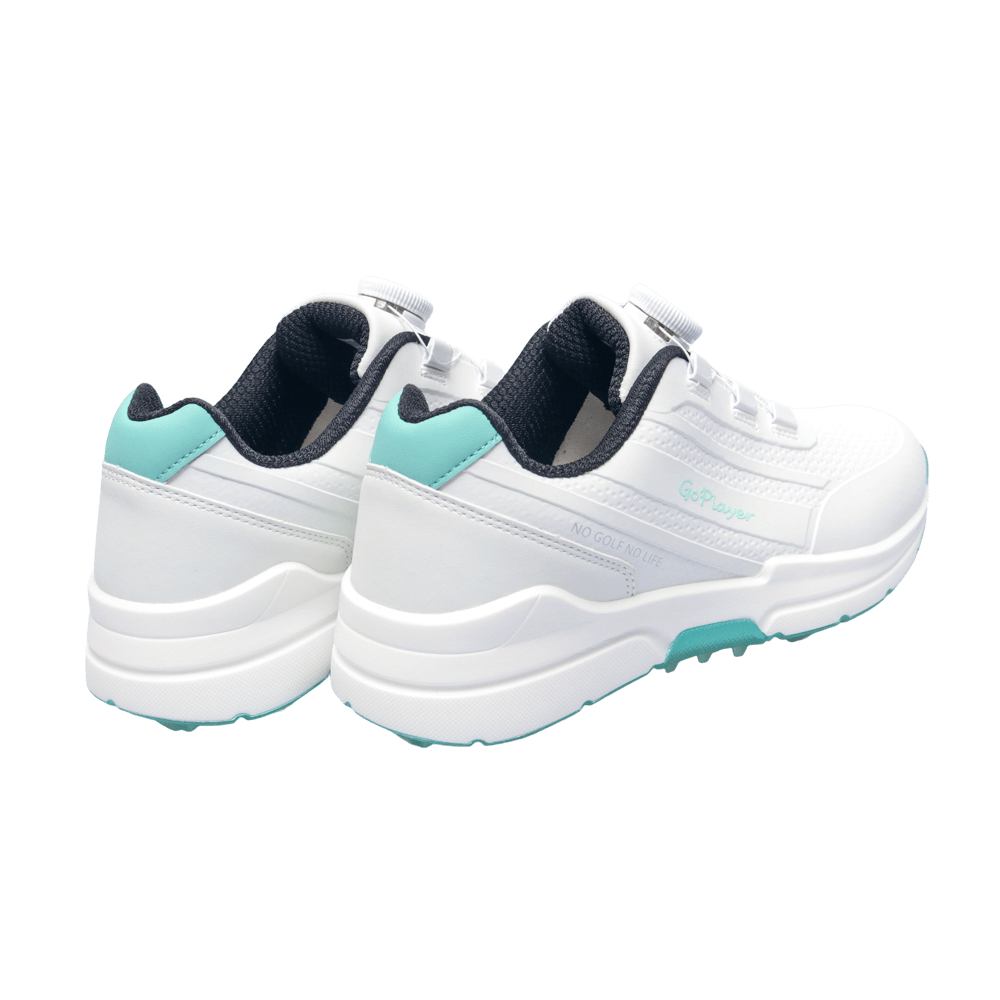 GoPlayer EliteLinks Golf Knob Women's Shoes (White and Green)
