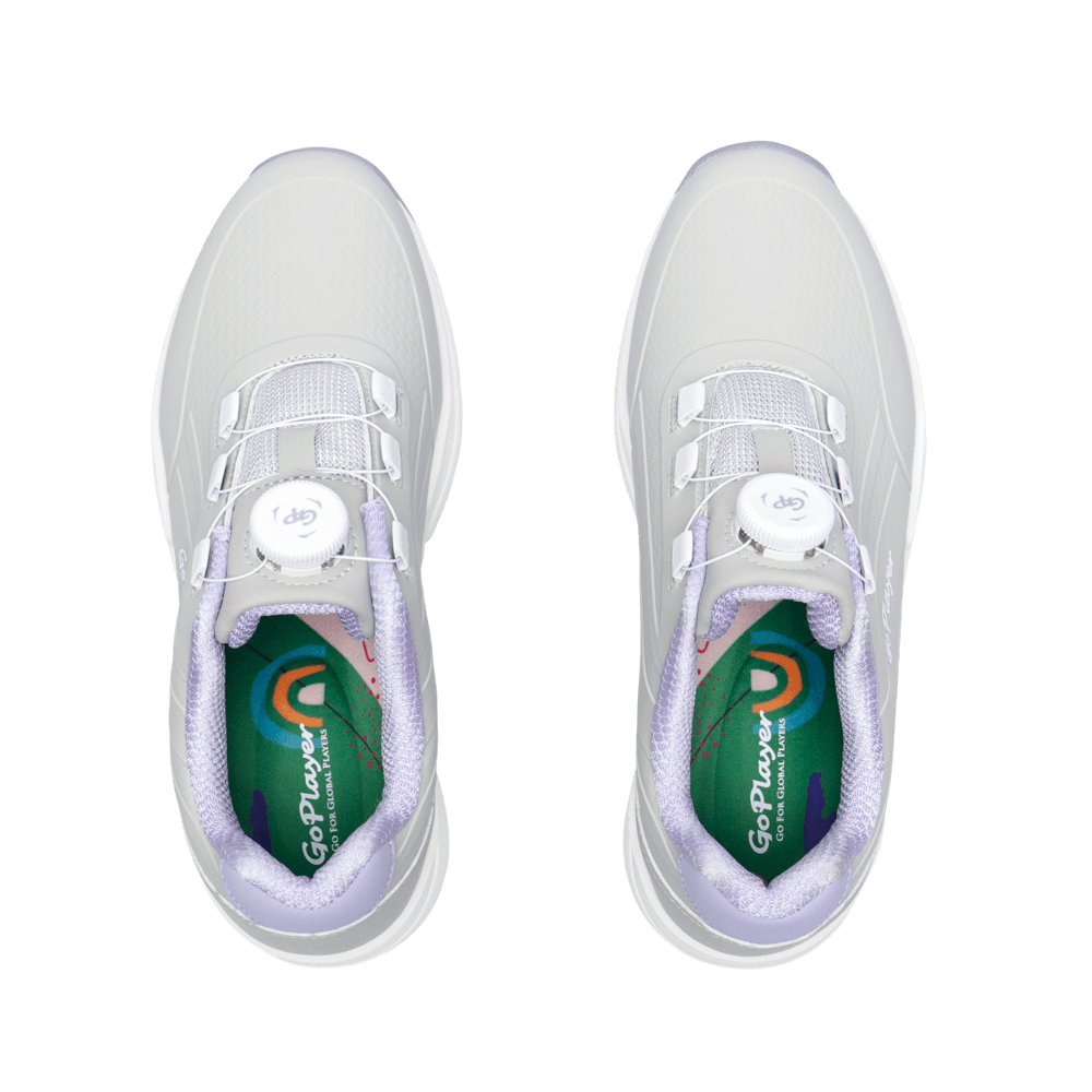 GoPlayer EliteLinks Golf Knob Women's Shoes (Gray Purple)