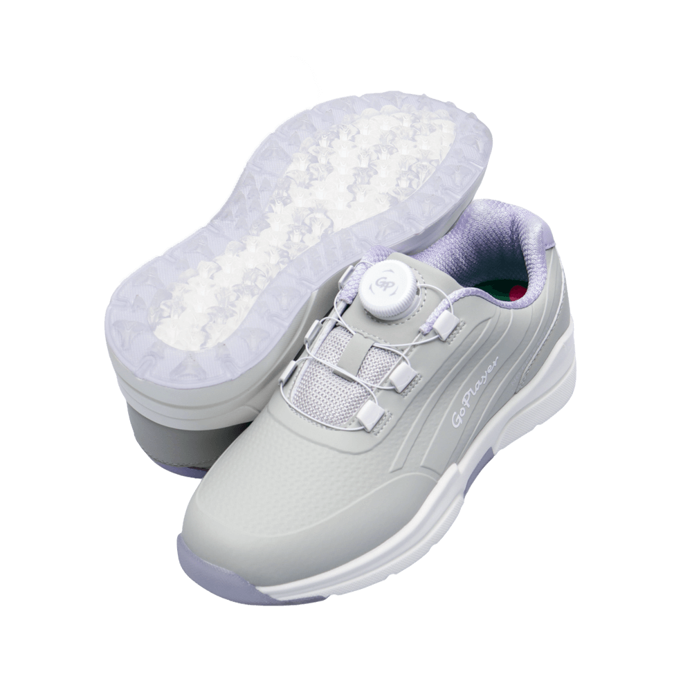 GoPlayer EliteLinks Golf Knob Women's Shoes (Gray Purple)