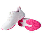 GoPlayer EliteLinks Golf Instant Link Women's Shoes (White &amp; Pink)