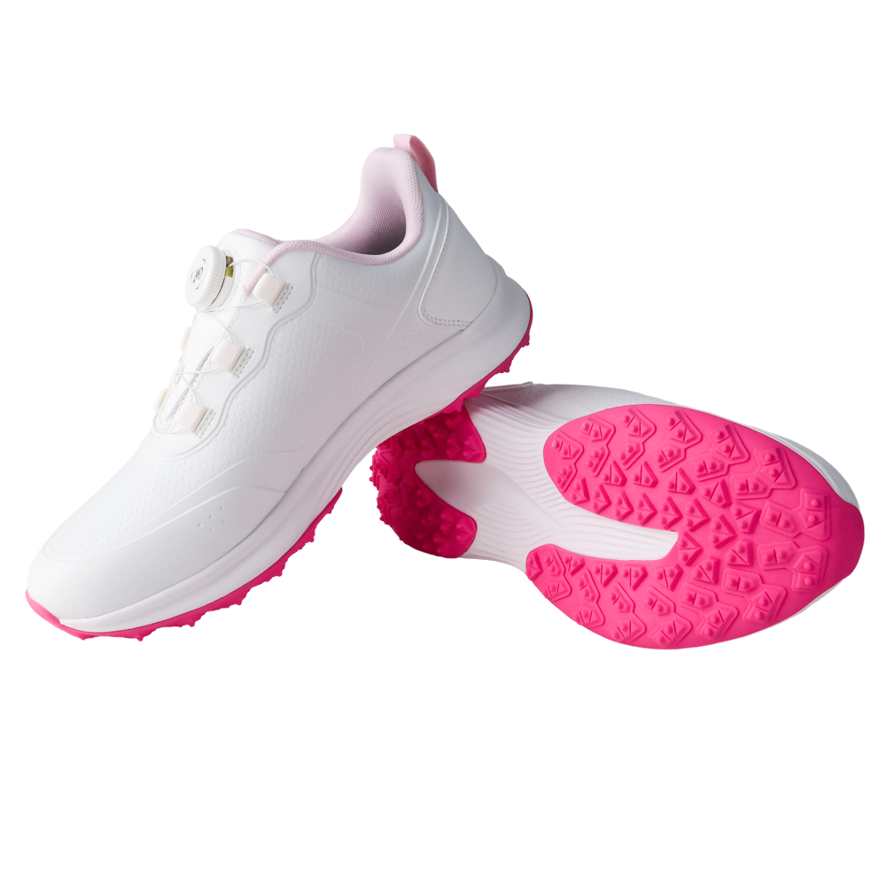 GoPlayer EliteLinks Golf Instant Link Women's Shoes (White &amp; Pink)