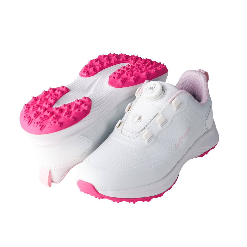 GoPlayer EliteLinks Golf Instant Link Women's Shoes (White &amp; Pink)