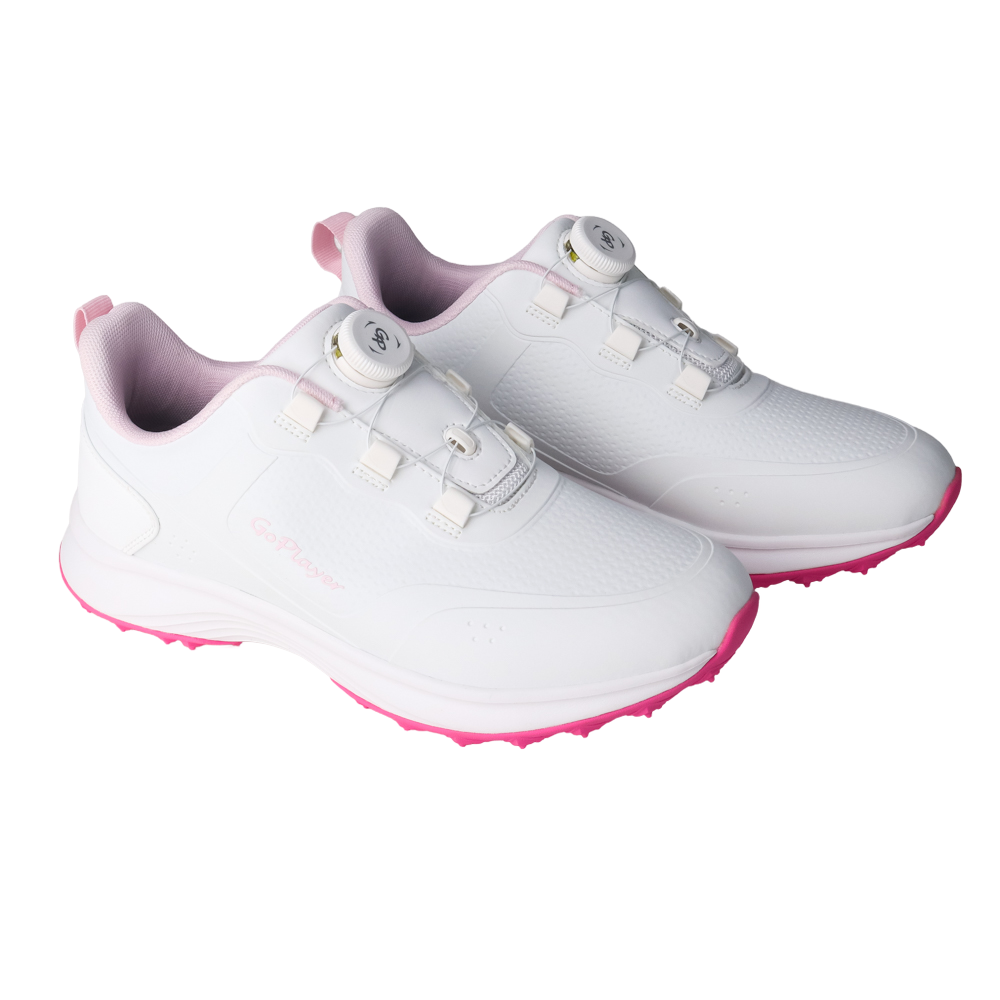GoPlayer EliteLinks Golf Instant Link Women's Shoes (White &amp; Pink)