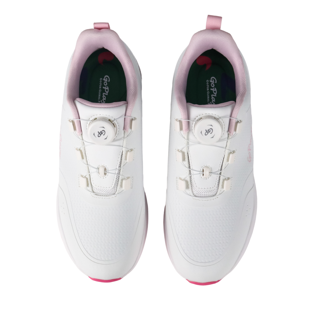 GoPlayer EliteLinks Golf Instant Link Women's Shoes (White &amp; Pink)