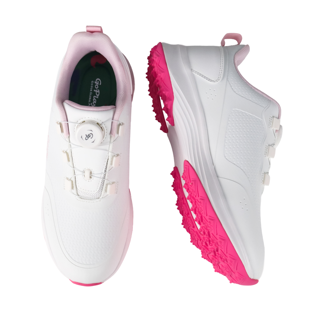 GoPlayer EliteLinks Golf Instant Link Women's Shoes (White &amp; Pink)